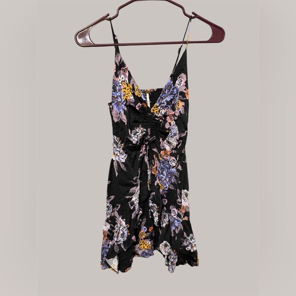 Free People Happy Heart V Neck Spaghetti Straps Mini Dress - Picture 5 of 8